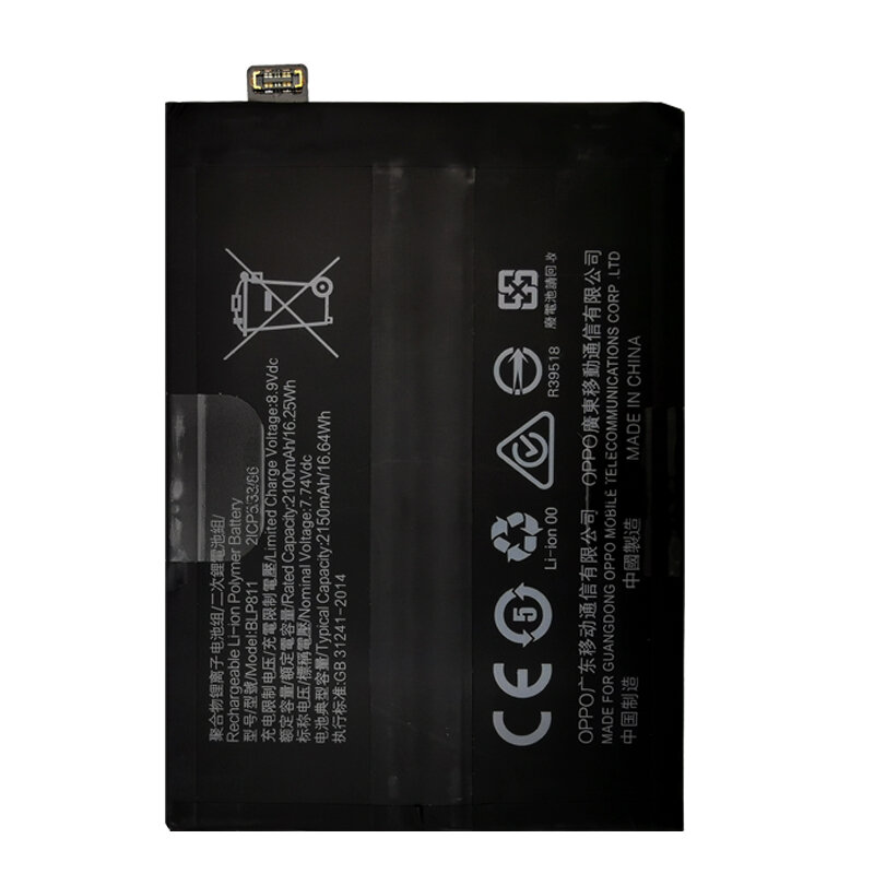 แบตเตอรี่ทดแทนโทรศัพท์4500mAh BLP811คุณภาพสูงของแท้100% สำหรับ OPPO /reno 4SE /reno 5 /find X3 Lite batteria