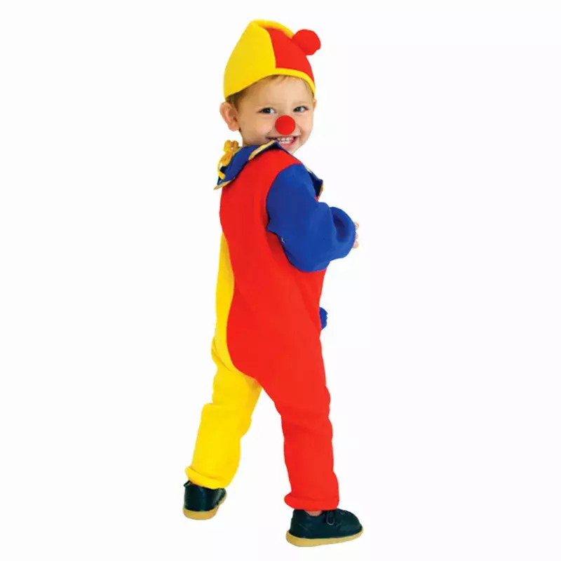 3 шт., Детский костюм клоуна + шляпа + нос