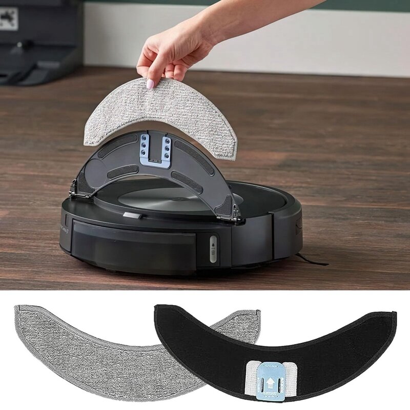 Untuk Irobot Roomba Combo J7 +/J7 Plus Robot penyedot debu sikat karet + bantalan pel + filter HEPA suku cadang pengganti 1Set
