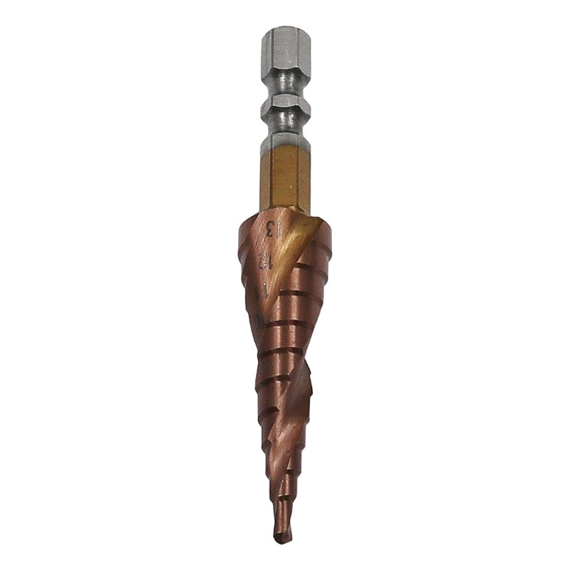 M35 HSS CO Hex Shank Stepped Drill Bit 3-13mm Hole Saw Milling Cutter Spiral Grooved Hex Shank Hole Drill Metal-Wood Hole Cutter