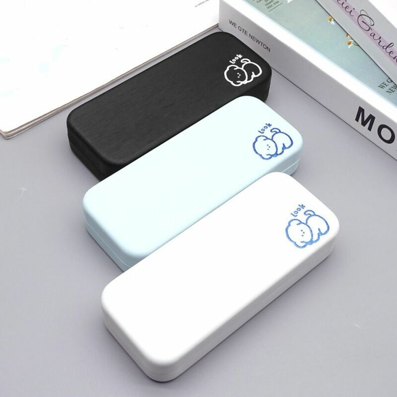 Leather Eyewear Cases Simple Solid Color Anti-stress Reading Glasses Box Lightweight Glasses Case Men