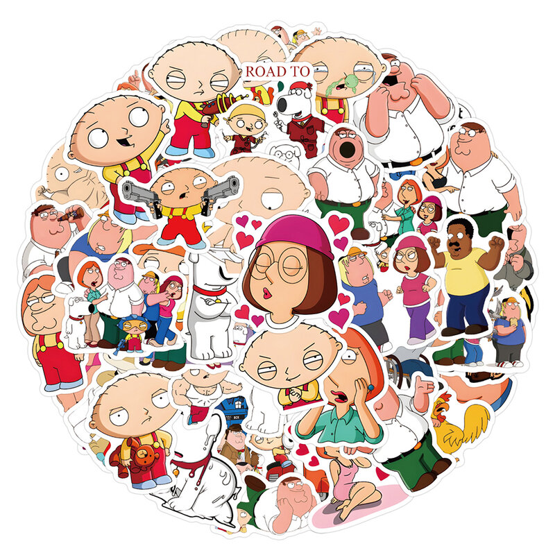 10/30/50/110Pcs Grappige Familie Kerel Cartoon Stickers Waterdichte Stickers Voor Kinderen Speelgoed Laptop Motorfiets Reisbagage Anime Sticker