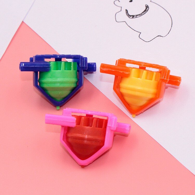 Giroscopio de plástico giratorio para niños, 1/2/5 piezas, giroscopio colorido, Tops giratorios de presión, juguetes clásicos para niños, regalo