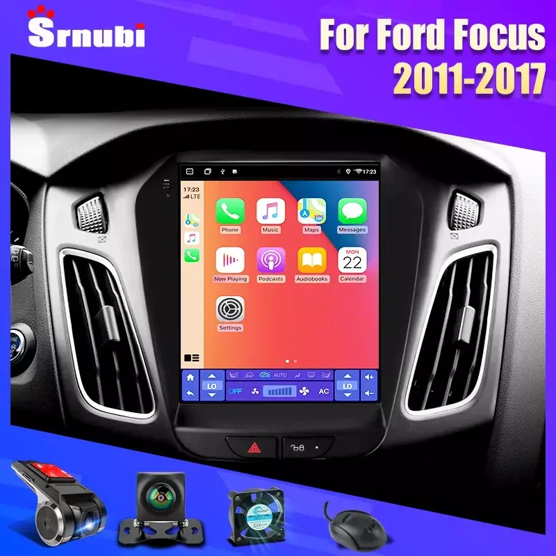Radio samochodowe Android 12 dla Ford Focus Mk3 2011-2017 odtwarzacz multimedialny 2Din nawigacja Carplay jednostka główna Stereo 9.7 "głośniki Audio