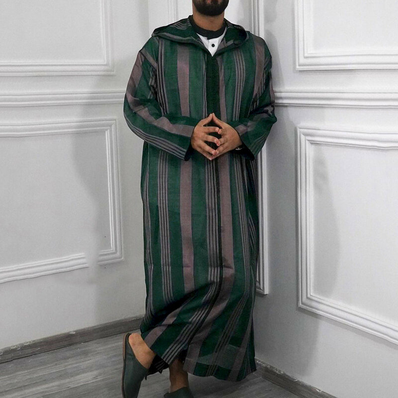 Мусульманская Мужская одежда, кафтан, свободная Рамадана, модная повседневная традиционная этническая ближняя Восточная Курта, Арабская искусственная Дубай