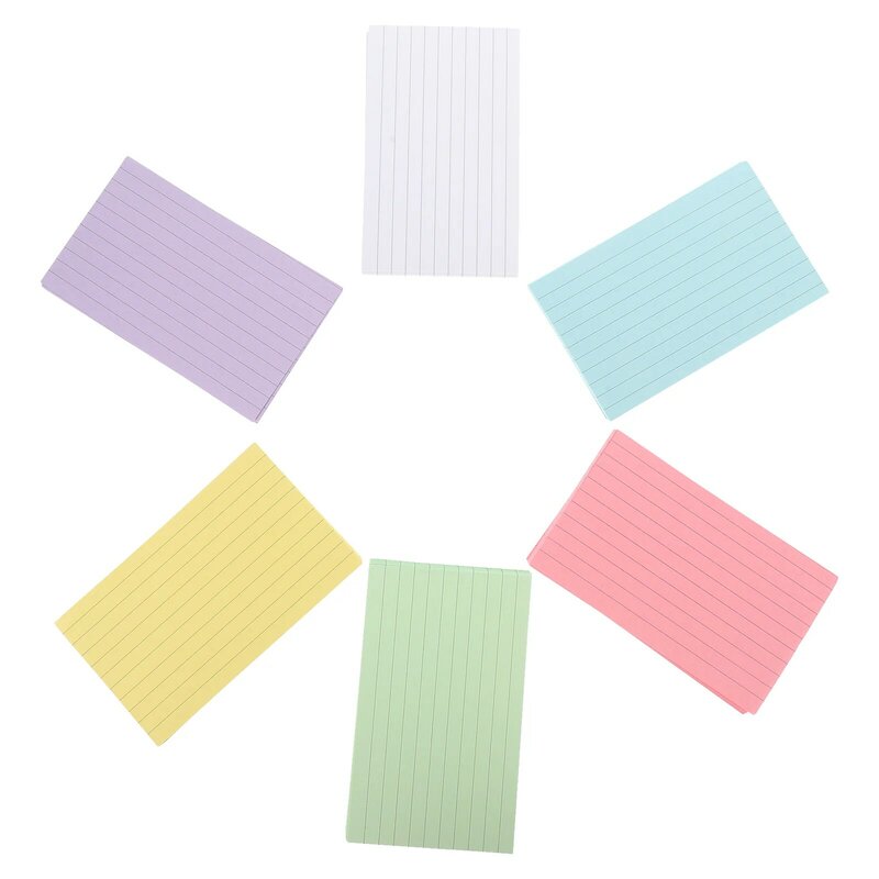 Index Cards Flash Cards Colored Note Cards Portable Writing Words Cards Office Supplies Binder Horizontal Loose-Leaf