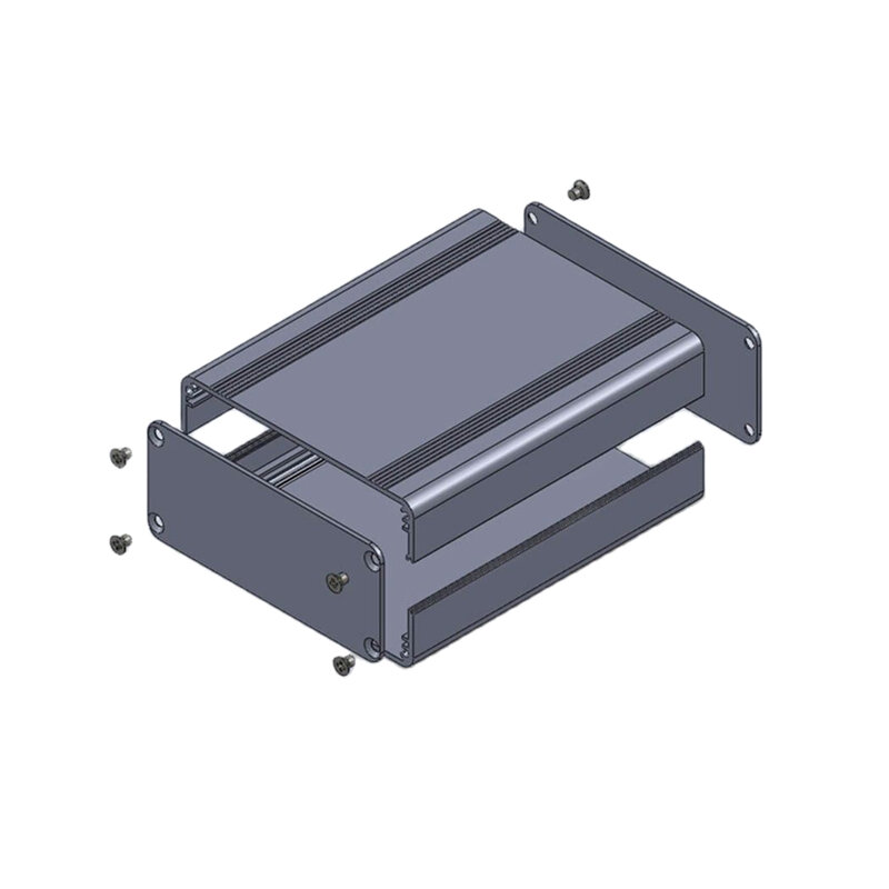 Casing Proyek Listrik Kandang Aluminium Kotak Cangkang PCB 88(3.46 ")X38(1.49")X110(4.33 ") Mm Tipe Terpisah DIY