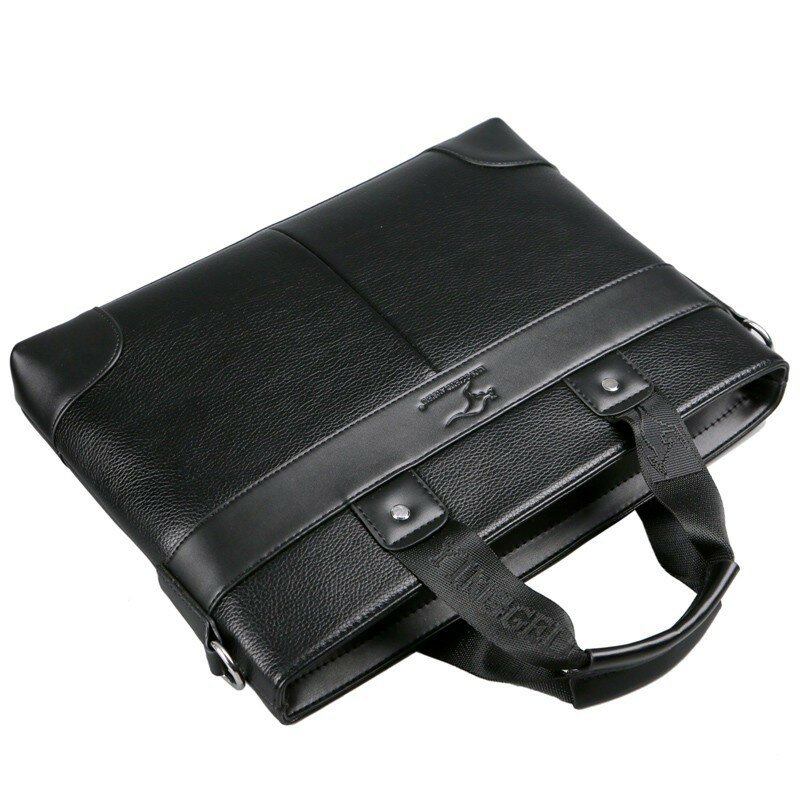 Tas selempang bahu kapasitas besar pria, tas tangan kulit Laptop kantor, tas kurir bahu kapasitas besar, tas bisnis kasual pria
