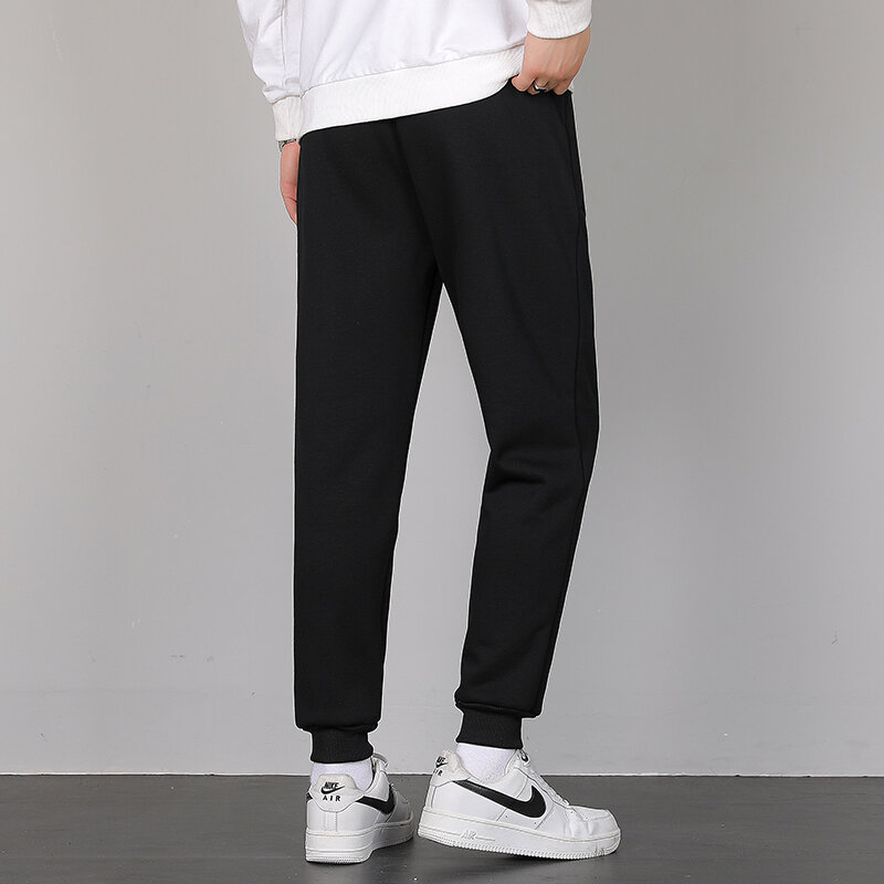 Plus Size Winter Sweatpants Thicken Warm Fleece Lining Trousers Men Solid Black Gray Joggers Sportswear Casual Pants 6xl 7xl 8xl