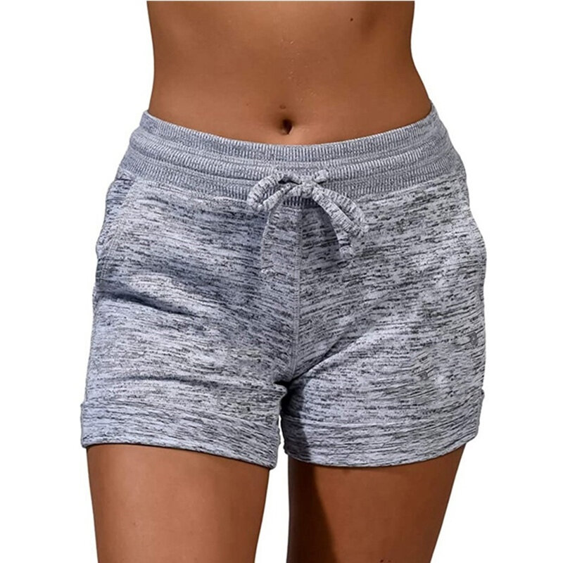Summer New Fashion Women's High Waist Quick-drying Sports Fitness Yoga Pants Casual Drawstring Wide Leg Shorts