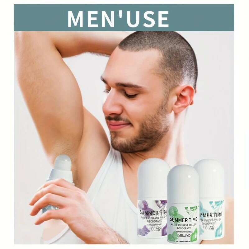 MELAO aluminium Gratis deodoran Mineral Roll-On untuk wanita & Pria Paraben gratis sertifikasi headphone gratis & Vegan deodoran 6 pak