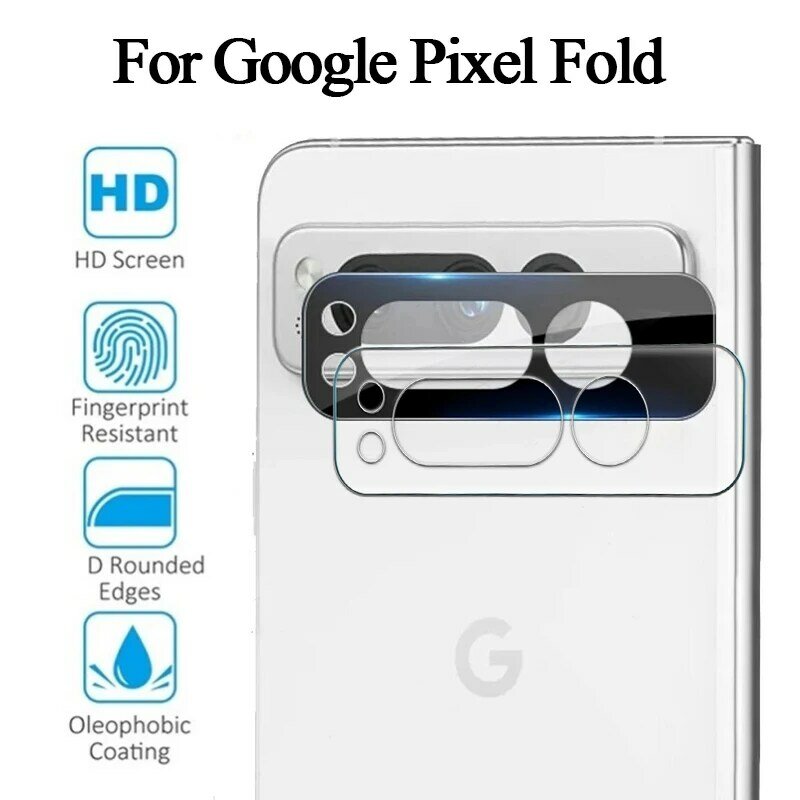 Para o Google Pixel Fold Phone Lente Da Câmera De Vidro Temperado Protetor De Tela 3D Curvo Anti-risco Filme De Vidro Protetor