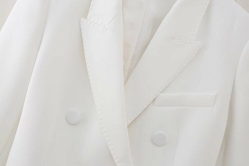 Casaco fino trespassado feminino, casaco retrô de manga comprida com bolso, blusa chique, nova moda, primavera, 2021