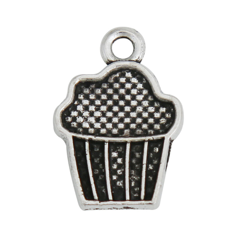 30pcs Alloy Antique Silver Color Cake Charms Wedding Party Cake Charms 11*16mm AAC607