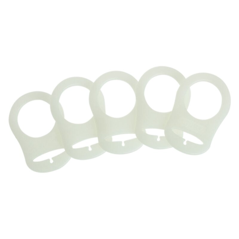 Adaptateur de porte-sucette en silicone transparent pour bébé, anneau torique Shoous, anneau en option pour l'alimentation de bébé, 5 pièces par lot