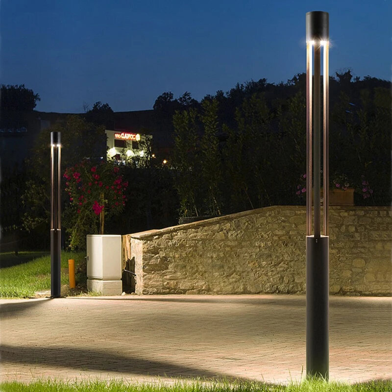 Zewnętrzna lampa na dziedzińcu Ogród Willa lampa na wysokim słupie lampa krajobrazowa słupek Światło parkowe LED Wodoodporne oświetlenie lampa uliczna 85-265V