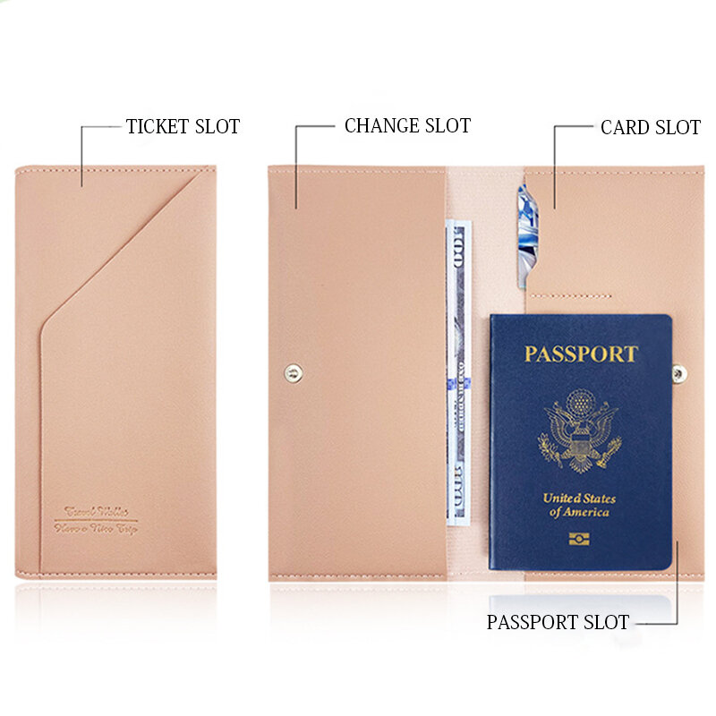 Soporte de pasaporte de cuero PU de moda de viaje, iniciales personalizadas, billetera de tarjeta de billete portátil, accesorios de viaje de negocios, lindo regalo