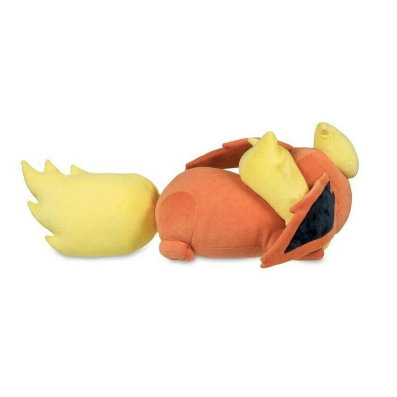 Juguete de peluche de Flareon para dormir grande, muñeco de peluche de Pokemon Eeveelution