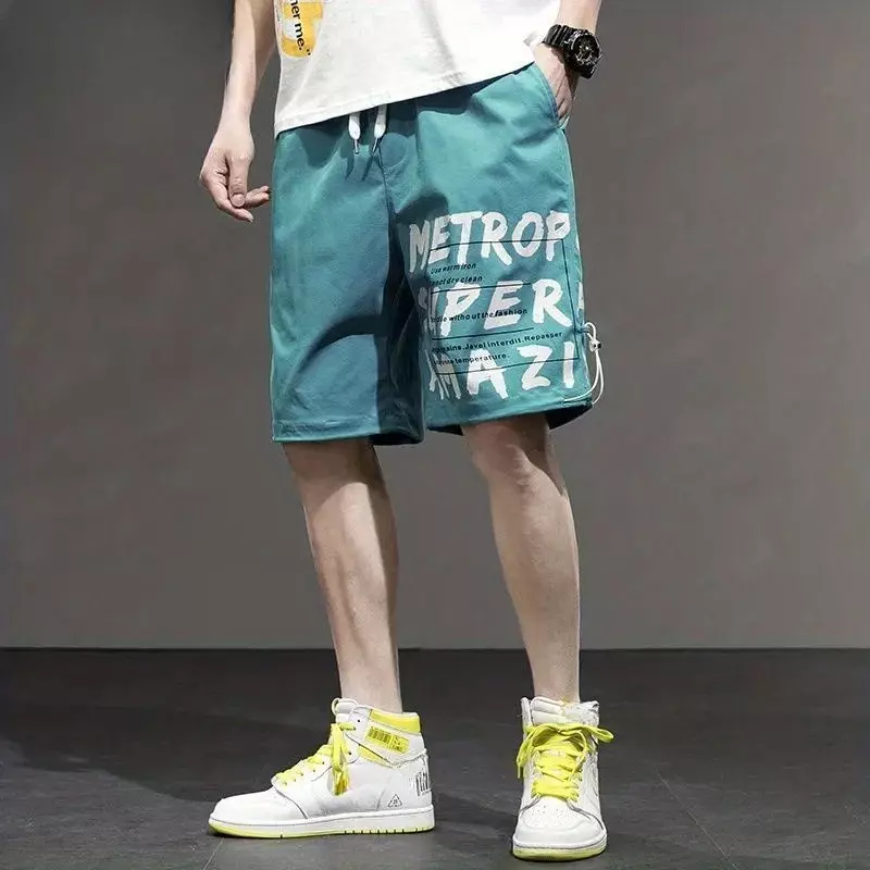 Шорты-карго мужские с карманами, широкие Короткие штаны в стиле хип-хоп, Свободные мешковатые брюки, уличная одежда в стиле Харадзюку