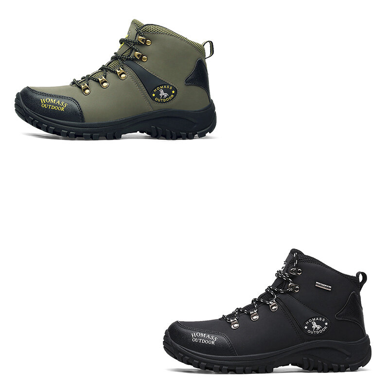 Mens Hiking Boots Waterproof 2024 Mountain Trekking Sneakers Men High Top Outdoor Boots Men Size 46 Wear Resistant Free Shipping