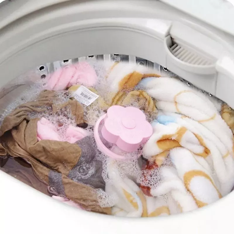 เครื่องซักผ้าตาข่ายกรองกาแฟถุงลอยน้ำได้เครื่องกำจัดขนแกะ Bola LAUNDRY ทำความสะอาดบ้าน