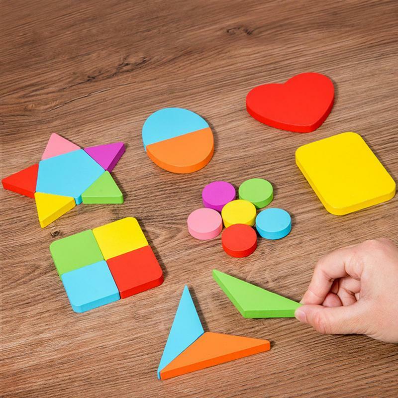 Wooden Puzzles for Kids, Shape Sorter, Early Learning, Toy Educational, Fine Motor Skills