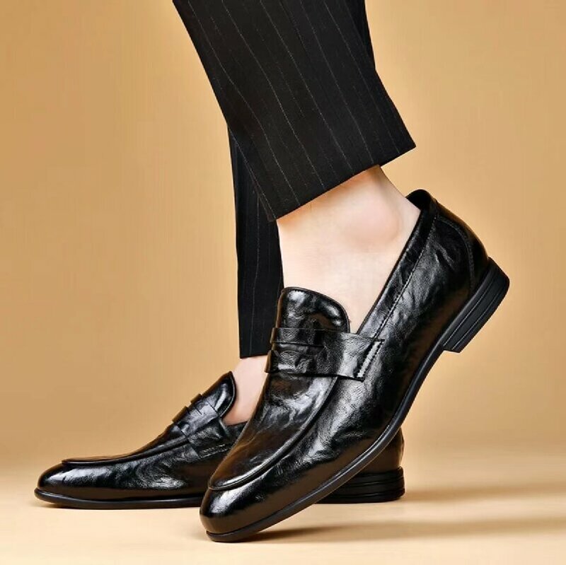 Männer formelle Schuhe Echt leder Männer Luxus Freizeit schuhe Single Foot leichte Schuhe Business Office Italienisch hochwertige Sho