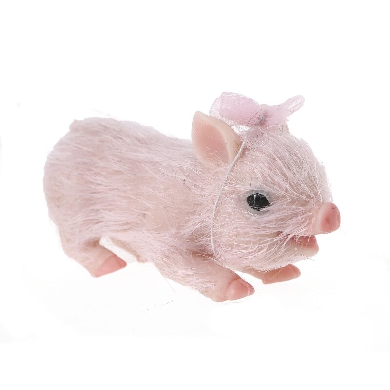 Novelty Toy Silicone Pig Doll Reborn Baby Lifelike Reborn Pig Suitable for Newborn Babies Naping Supplies Washable Doll