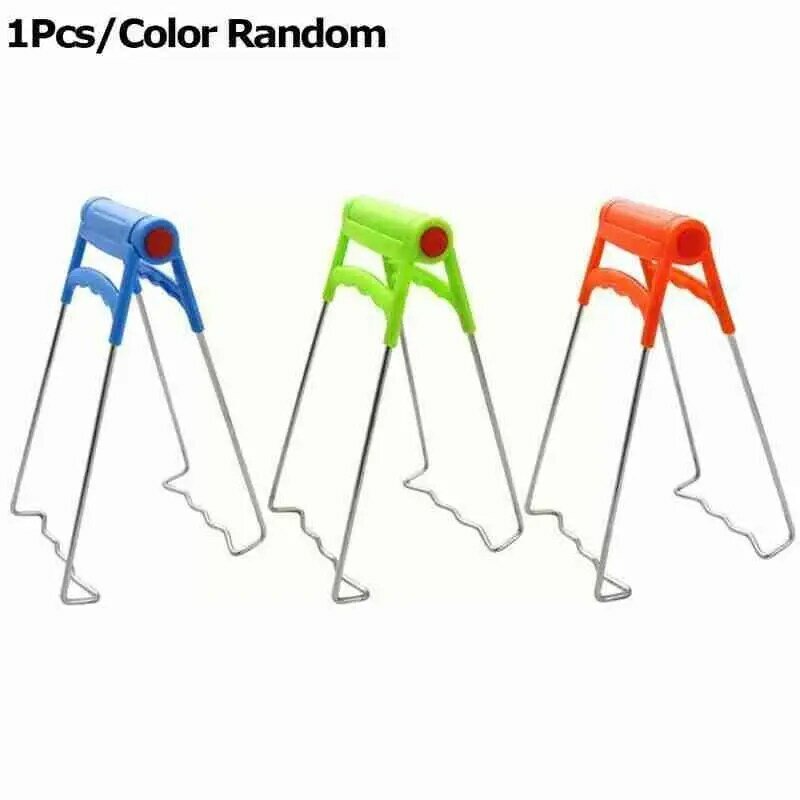 Dish Plate Clip Tong Steel + PP Handle Kitchen Tool Foldable Anti-Hot Hot Bowl Clamp For Cooking Pot Gripper Hot 1PC W7W3