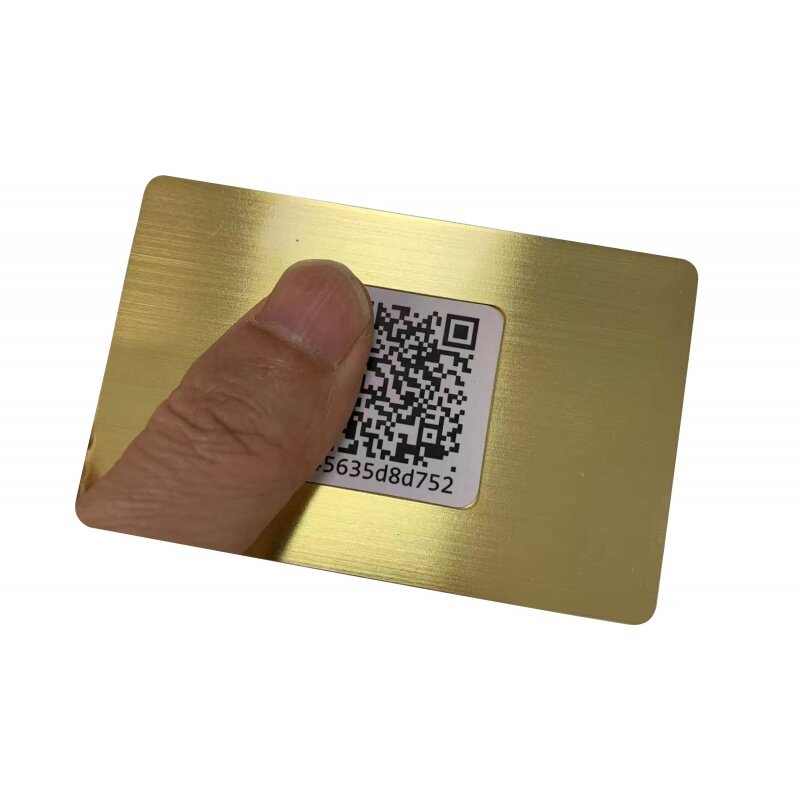 Cartão personalizado do controle de acesso do RFID com impressão, ouro brilhante, aço inoxidável, metal, moderno