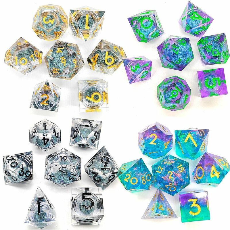 1-7 шт., полиэдрические полимерные кубики с глазами, декоративные полимерные кости, многогранные кубики для Хэллоуина, настольная игра, D6, D8, D10, D12, D20 для TRPG DND