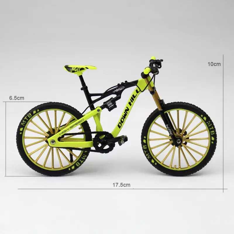 1:10 미니 합금 자전거 모델, 다이캐스트 금속 핑거 레이싱 산악 자전거, 접이식 사이클링 장식품, 어린이 컬렉션 장난감