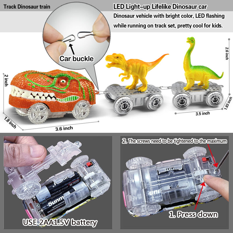 Magical Track Racing Cars con luci a LED pista da corsa In plastica fai da te incandescente nel buio regali creativi giocattoli per bambini