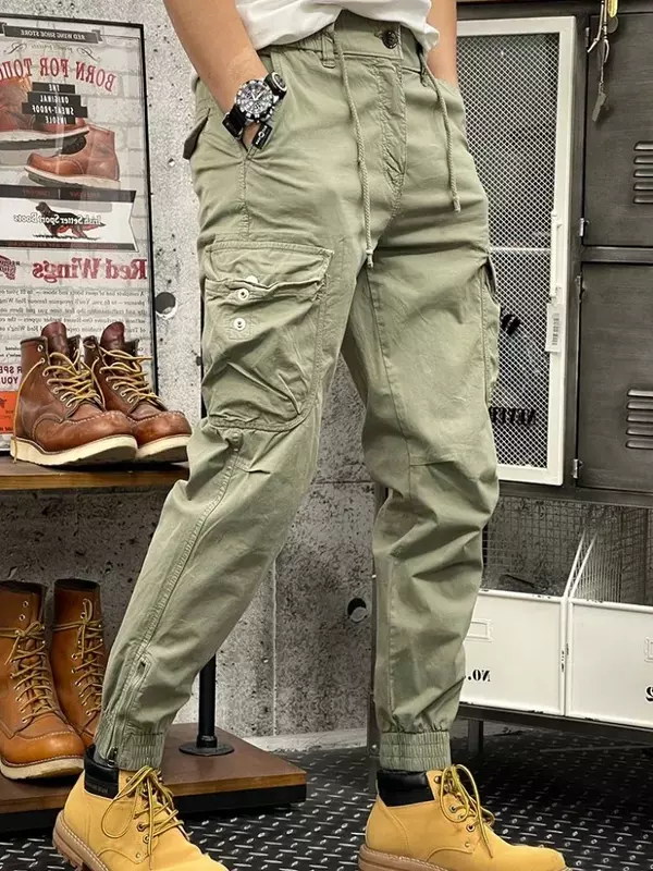 Брюки-карго Y2k мужские, штаны в Корейском стиле, зимние треккинговые свободные, Роскошная Новая одежда из спандекса, большие размеры