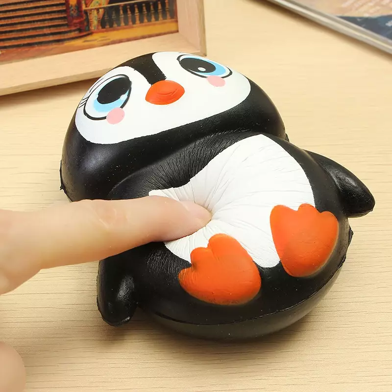 Mengurangi tekanan jari licin mainan gambar Penguin dewasa dekompresi mainan mengurangi stres kecemasan mainan lambat Rebound mainan Gag