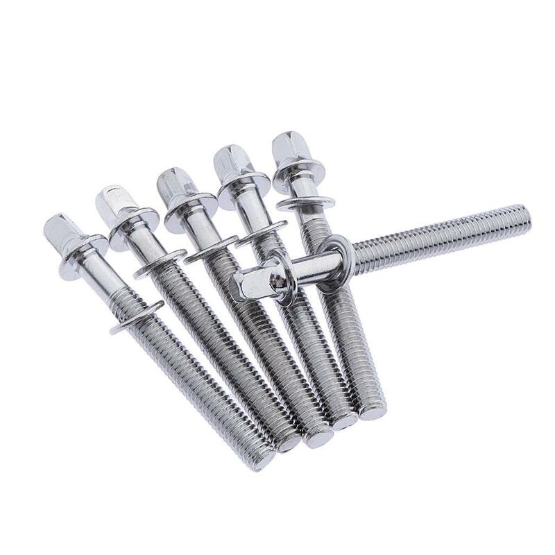6x NEW Chrome 50mm Drum Tension Rods for Tom Bass Drum Build Accessory