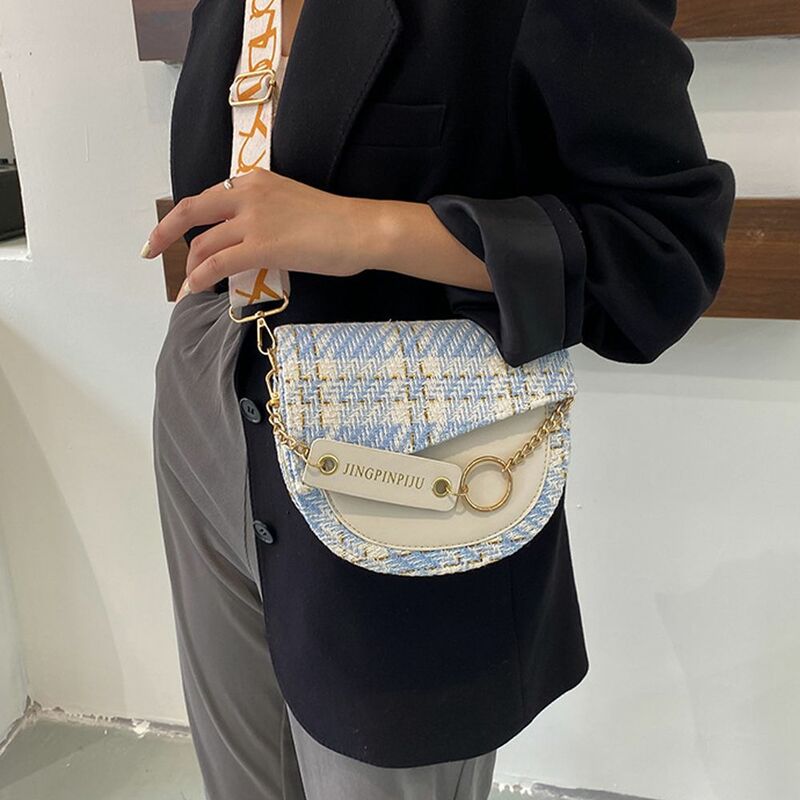 Semplice ed elegante sopra la spalla piccola borsa da donna in stile rete borsa a tracolla borsa da sella