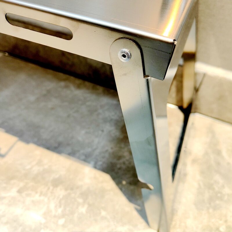 Сверхпрочный складной стол для кемпинга на открытом воздухе, из нержавеющей стали, кассета, плита, стол, устойчивый к высоким температурам