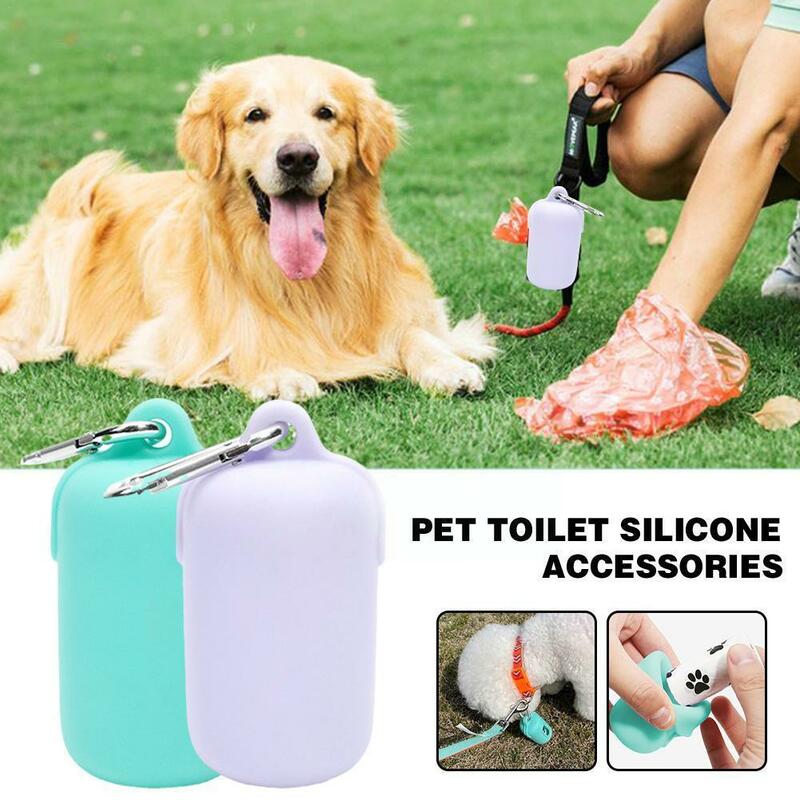 Portable Dog Poop Bags Dispenser Silicone Outdoor Pet Supplies Waste Animal Picker Storag Pet Outdoor Cleaning Box Garbage L1I1