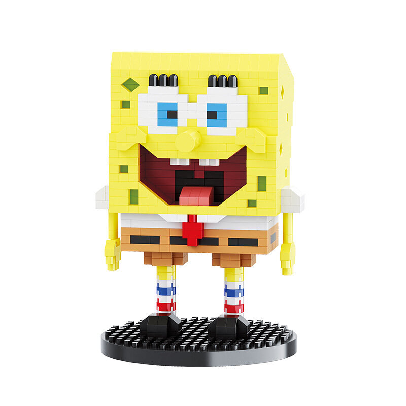 SpongeBob SquarePants mainan edukasi Pria Wanita, blok bangunan untuk menumbuhkan kesabaran dan kemampuan Langsung hadiah ulang tahun