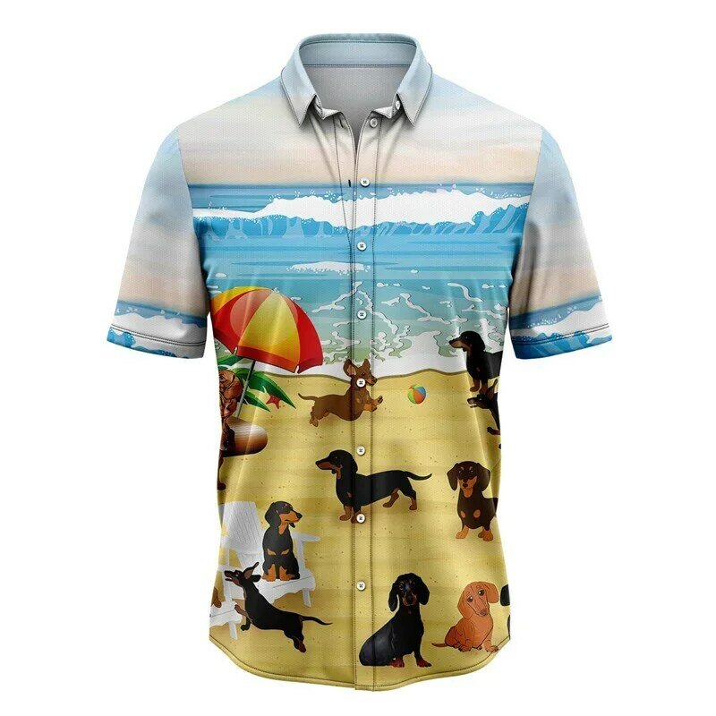 Мужская рубашка с коротким рукавом, модная Повседневная рубашка с рисунком HD, горячая Распродажа 2023, Новая удобная мягкая искусственная кожа