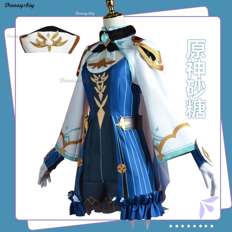 Genshin Impact saccarosio Costume Cosplay uniforme di carnevale per adulti Anime Halloween Party Costumes Masquerade Women Game