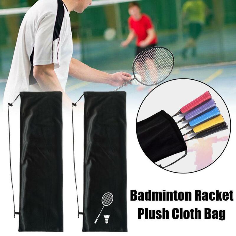 1pc Badminton Racket Ball Bag Thick Plush Cloth Cover Racket Protection Case Squash Storage Backpack Sport Training Cover Bag