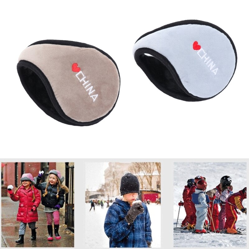 추운 날씨 야외 스포츠 활동을 위한 부드럽고 따뜻한 봉제 귀마개 어린이 귀마개 HXBA