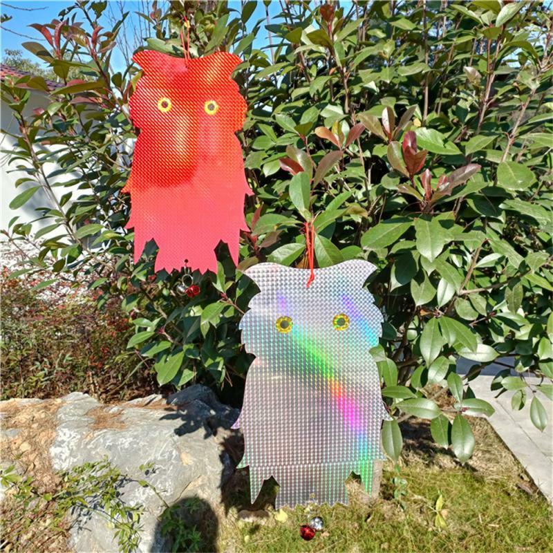 1~10PCS Double-sided Bird-repelling Owl Laser Double-sided Reflective Hanging Owl Repellents Thickened PET Garden Pest Control