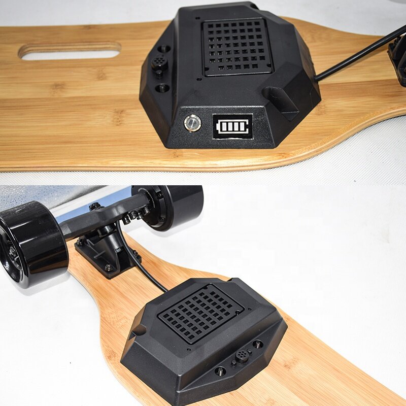 Skate elétrico com motorista duplo, madeira de bordo, Longboard, quatro rodas, melhor qualidade, venda quente