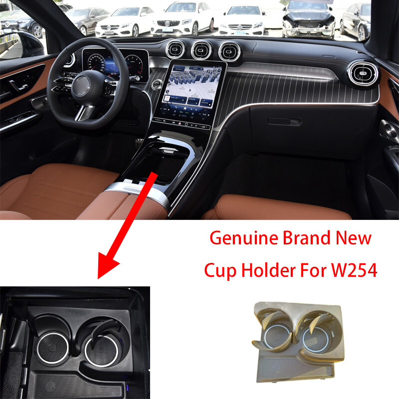 Portavasos genuino A2548107000 para Mercedes Benz W254 GLC 2024, Panel de portavasos de instrumento de Control Central OEM 2548107000