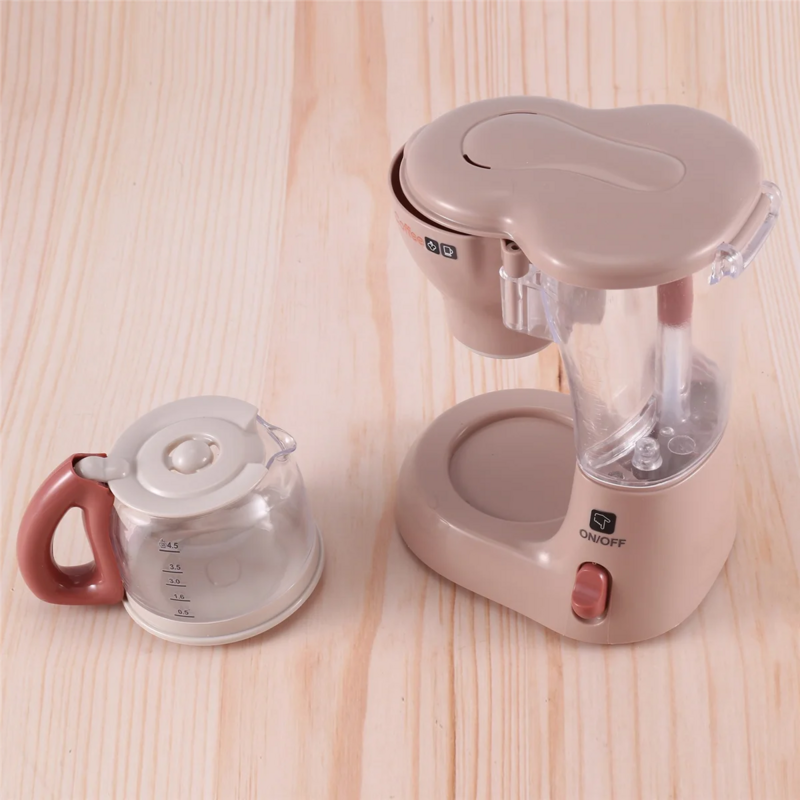Mesin kopi elektrik untuk anak laki-laki dan perempuan, Set mainan dapur peralatan rumah tangga YH129-2SE, Mesin kopi elektrik simulasi untuk anak-anak