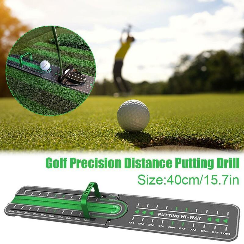 Taladro de precisión de plástico para Golf, Ayuda de Putting portátil, Riel de Golf, campo de entrenamiento, alineación, P9Q0, 1 piezas