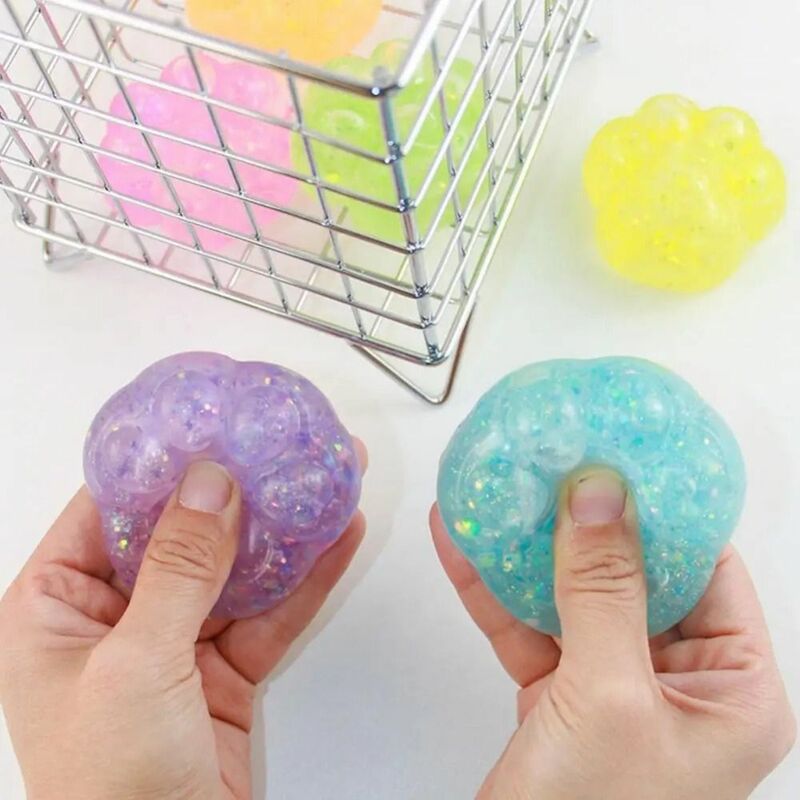 TPR Cat Paw Slow Rebound Toy Safe Colorful Cat Paw Cat Claw Pinch Toy Maltose Ball Cartoon Squeeze Cat Paw Ball Adults